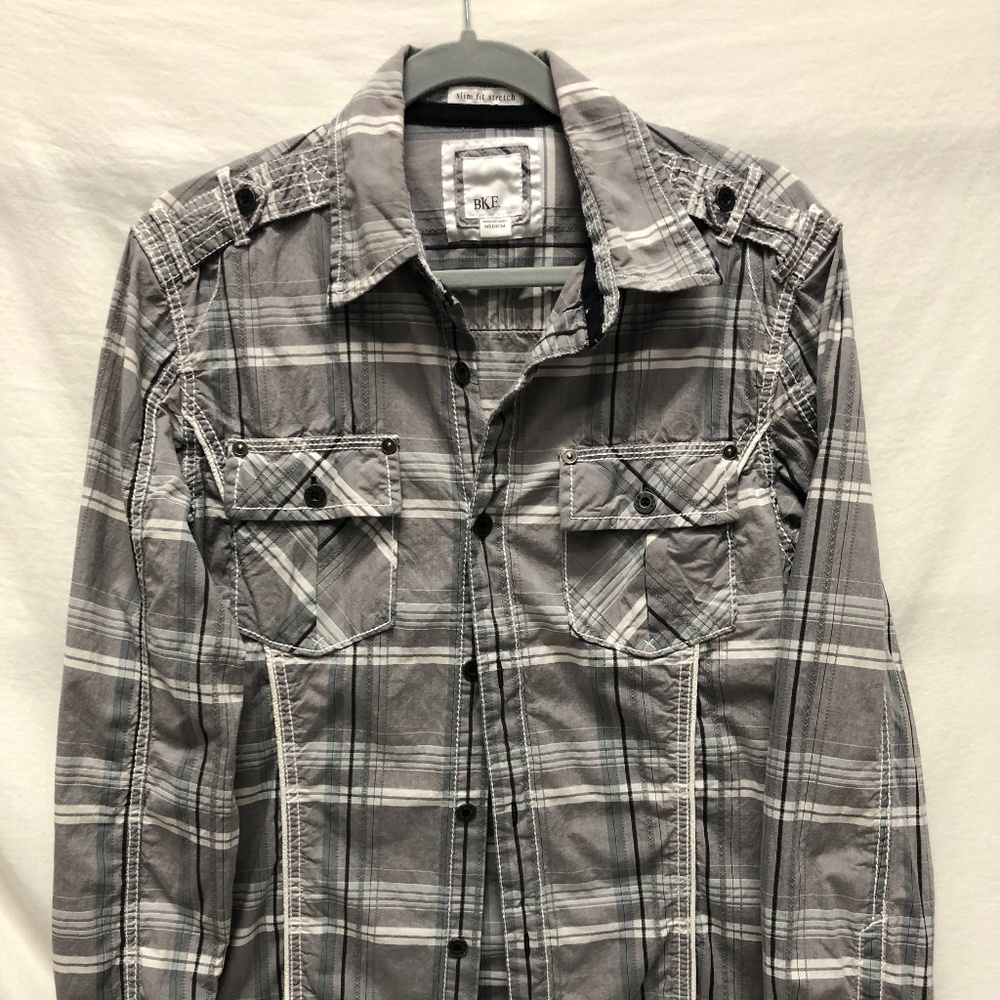 Men's BKE plaid button down